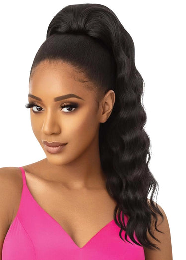 OUTRE PRETTY QUICK DRAWSTRING PONYTAIL - ANI - FRONT